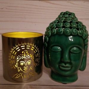 Buddha Statue & Candle Holder W/Tealight Included